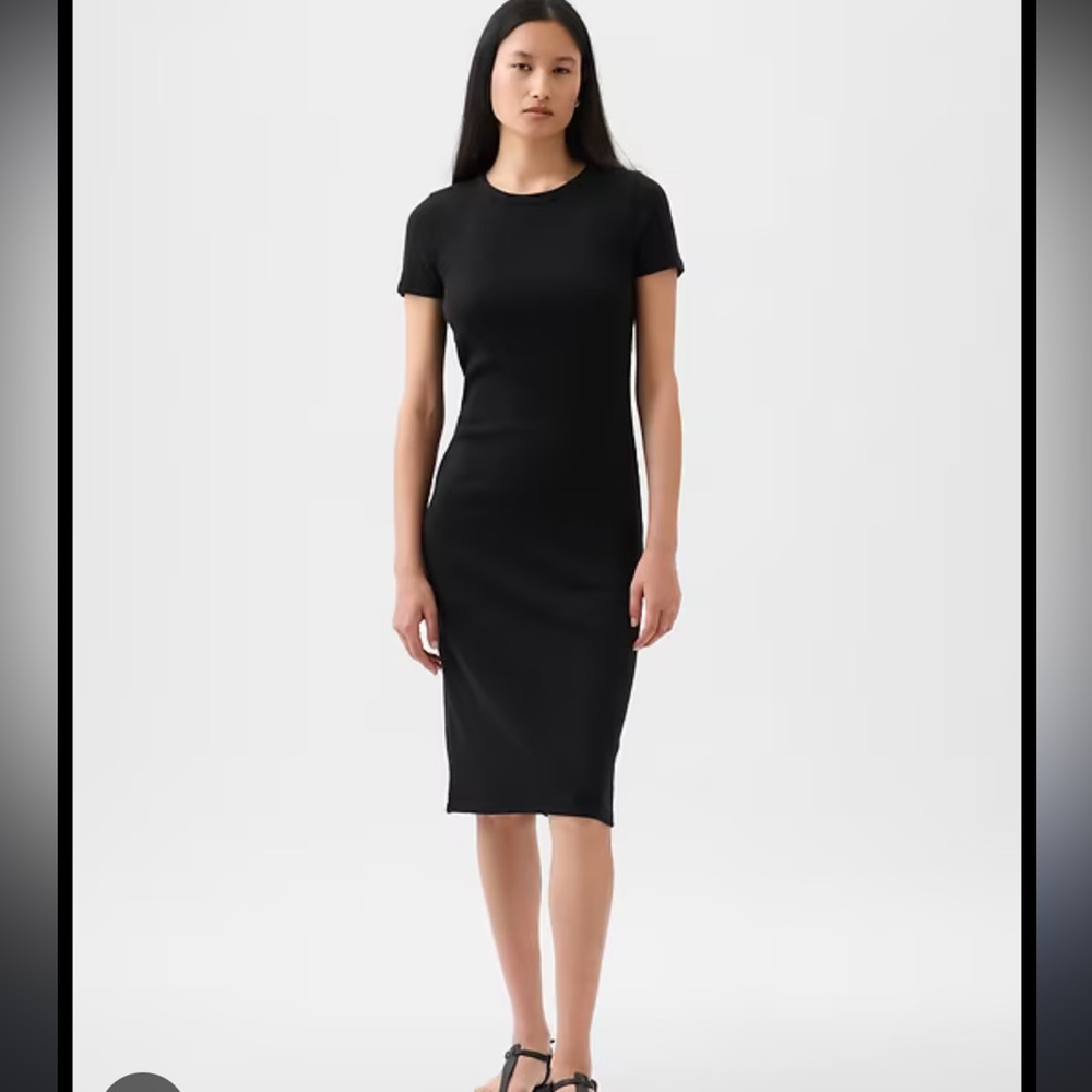 GAP Black Ribbed Dress